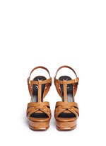 Front View -Click To Enlarge 'Tribute' knot front vegetal leather sandals