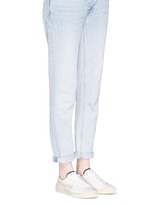Figure View -Click To Enlarge 'Yeah Baby' embroidery canvas sneakers