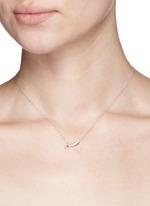 Detail View -Click To Enlarge Sword pendant diamond pavé 18k gold necklace