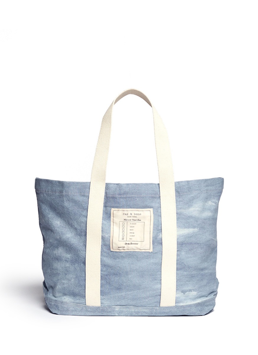 RAG & BONE/JEAN - Tie dye denim tote bag - on SALE | Blue Oversized Totes | Womenswear | Lane ...