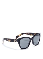 Figure View -Click To Enlarge Stripe tortoiseshell temple acetate sunglasses