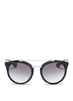 Main View -Click To Enlarge Tortoiseshell effect interior acetate cat eye sunglasses