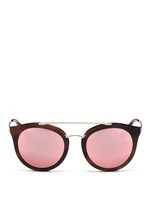 Main View -Click To Enlarge Tortoiseshell effect interior acetate mirror sunglasses