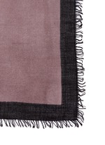 Detail View -Click To Enlarge Ombré cashmere-silk border scarf
