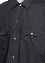 Detail View -Click To Enlarge 'Santos' oversized cotton utility shirt