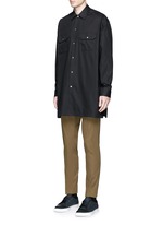 Front View -Click To Enlarge 'Santos' oversized cotton utility shirt