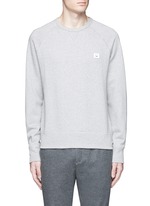 Main View -Click To Enlarge 'College Face' emoji patch cotton sweatshirt