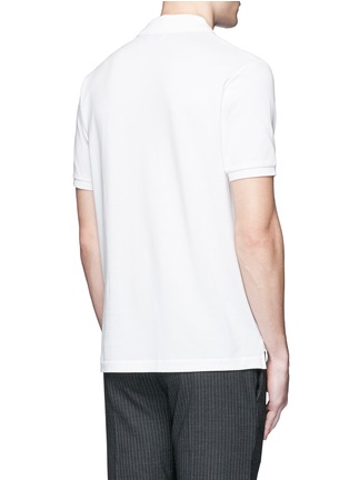 Click To Zoom Acne Studios - 'Kolby Face' emoji patch cotton polo shirt