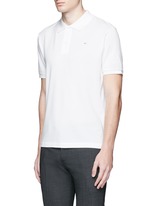 Front View -Click To Enlarge 'Kolby Face' emoji patch cotton polo shirt