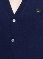 Detail View -Click To Enlarge 'Dasher C Face' emoji patch wool cardigan