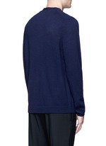 Back View -Click To Enlarge 'Dasher C Face' emoji patch wool cardigan