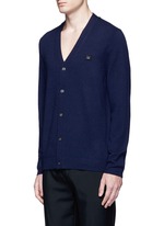Front View -Click To Enlarge 'Dasher C Face' emoji patch wool cardigan