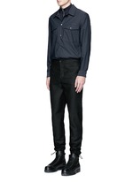 Figure View -Click To Enlarge 'Keller' mock turtleneck cotton polo shirt