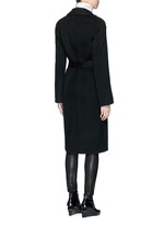 Back View -Click To Enlarge Double face wool-cashmere belted coat