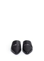 Front View -Click To Enlarge 'Livre' cutout leather mules