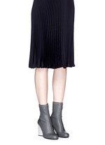Figure View -Click To Enlarge 'Zloty' metallic heel leather mid calf boots
