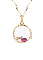Figure View -Click To Enlarge 18k yellow gold diamond dragonfly charm - Strength
