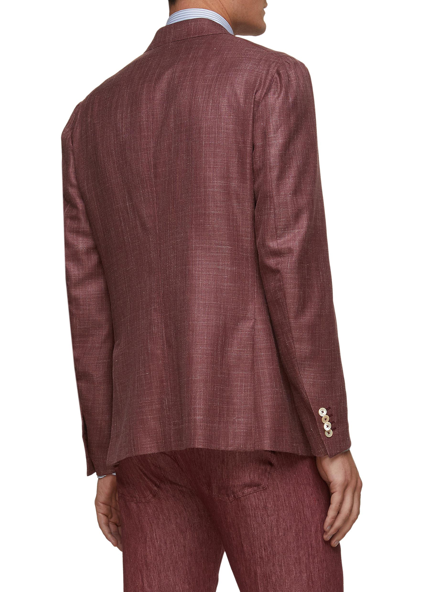 GIACCA' CHECKED WOOL SILK BLEND SUIT