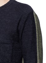 Detail View -Click To Enlarge Colourblock virgin wool sweater