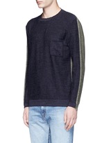 Front View -Click To Enlarge Colourblock virgin wool sweater