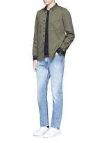 Figure View -Click To Enlarge Colourblock virgin wool sweater