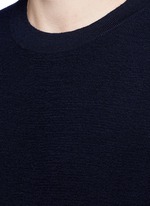 Detail View -Click To Enlarge Button side virgin wool sweater