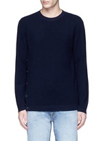 Main View -Click To Enlarge Button side virgin wool sweater