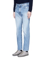 Front View -Click To Enlarge Frayed cotton jeans