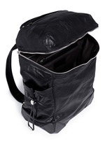 Detail View -Click To Enlarge 'Wallie' waxy paper leather backpack