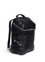 Front View -Click To Enlarge 'Wallie' waxy paper leather backpack