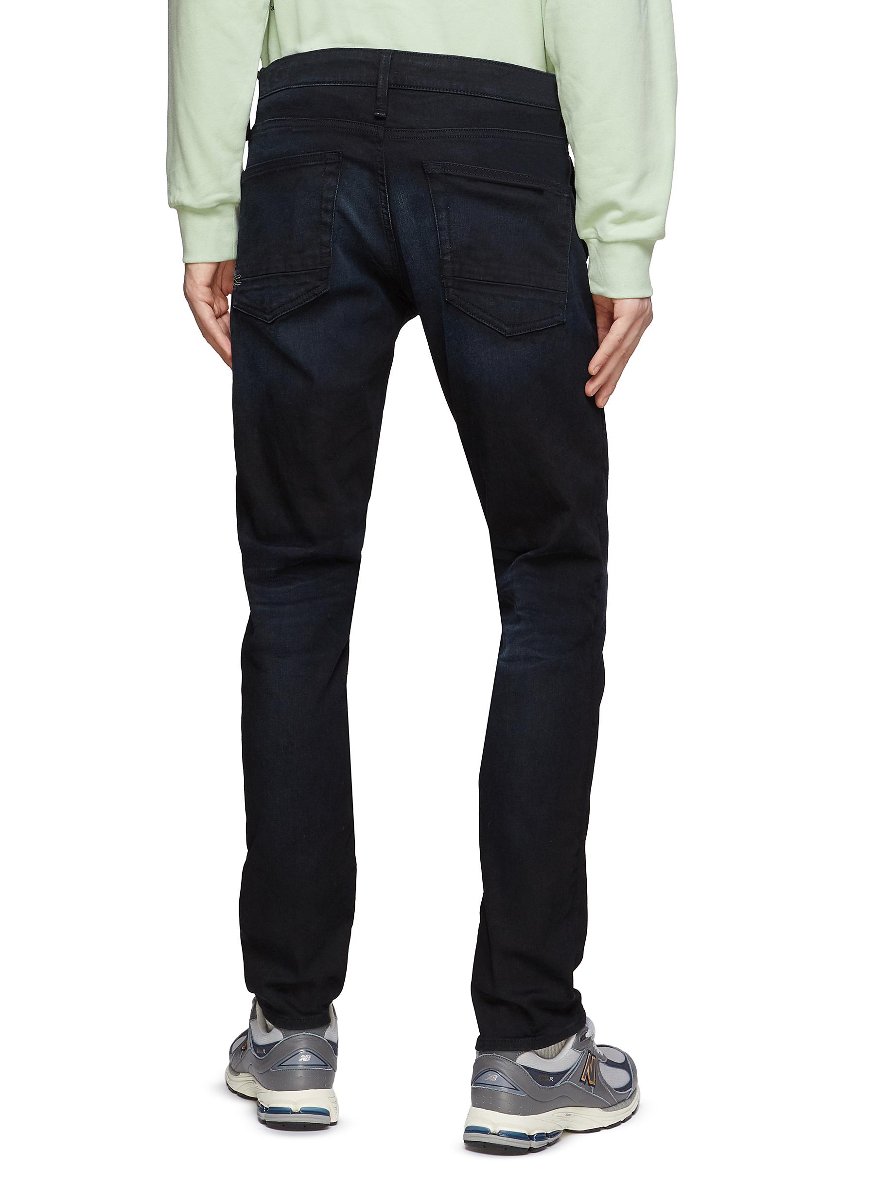 ‘YORK’ DARK WASH TAPERED LEG SKINNY JEANS