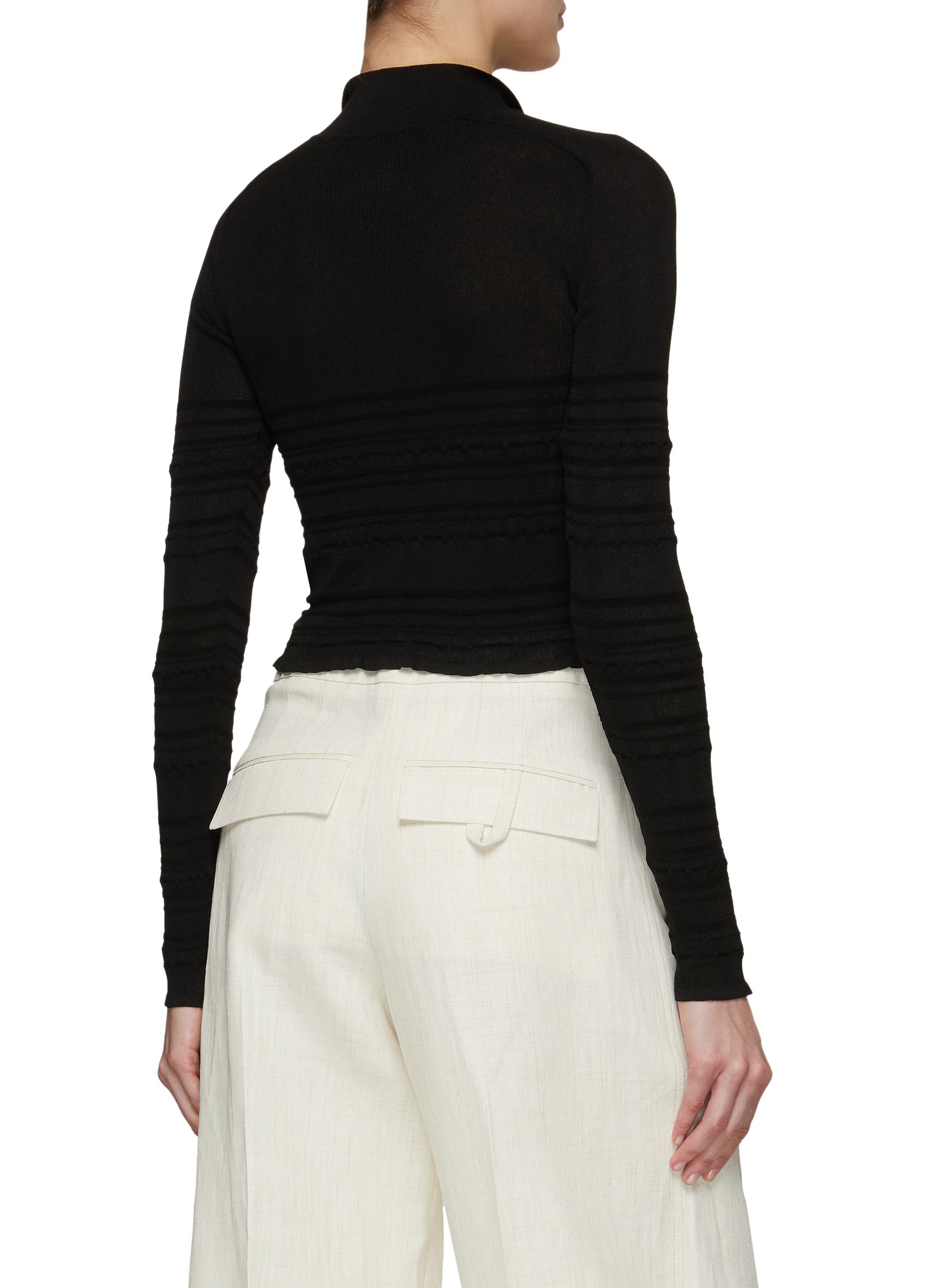 POLO COLLAR KNIT TOP