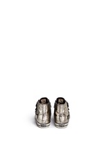 Back View -Click To Enlarge 'Fanta' metallic leather kids sneakers