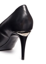Detail View -Click To Enlarge 'Trista' cutout heel leather pumps