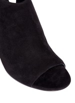 Detail View -Click To Enlarge 'Nadia' cutout heel suede sandal booties
