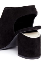 Detail View -Click To Enlarge 'Nadia' cutout heel suede sandal booties