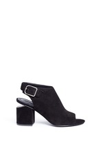 Main View -Click To Enlarge 'Nadia' cutout heel suede sandal booties