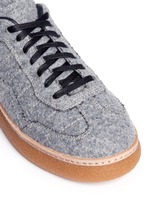 Detail View -Click To Enlarge 'Eden Low' felt platform sneakers