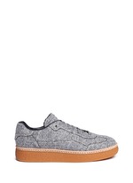 Main View -Click To Enlarge 'Eden Low' felt platform sneakers