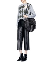 Detail View -Click To Enlarge 'Marti' crackled lambskin leather three-way backpack