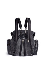 Back View -Click To Enlarge 'Marti' crackled lambskin leather three-way backpack