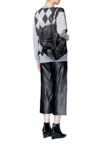 Figure View -Click To Enlarge 'Marti' crackled lambskin leather three-way backpack