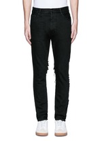 Detail View -Click To Enlarge Regular fit ladder ripped jeans