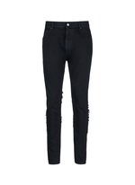 Main View -Click To Enlarge Regular fit ladder ripped jeans