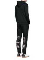 Figure View -Click To Enlarge Regular fit ladder ripped jeans