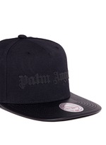 Detail View -Click To Enlarge x Mitchell & Ness leather brim baseball cap