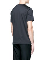 Back View -Click To Enlarge Floral print twill front T-shirt