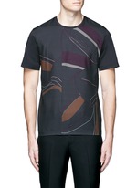 Main View -Click To Enlarge Floral print twill front T-shirt