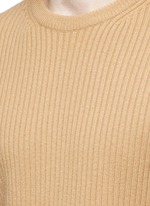 Detail View -Click To Enlarge Zip cuff side split sweater