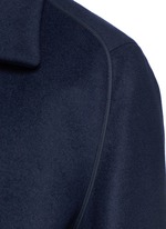 Detail View -Click To Enlarge Piped sleeve balmacaan coat